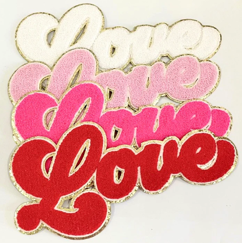 Love / XOXO in Chenille Red