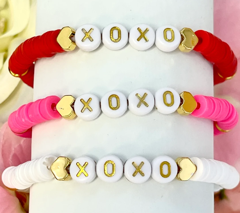 Heishi Beads XOXO Bracelet