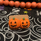 Jack-O-Lantern Pumpkin Resin Earrings