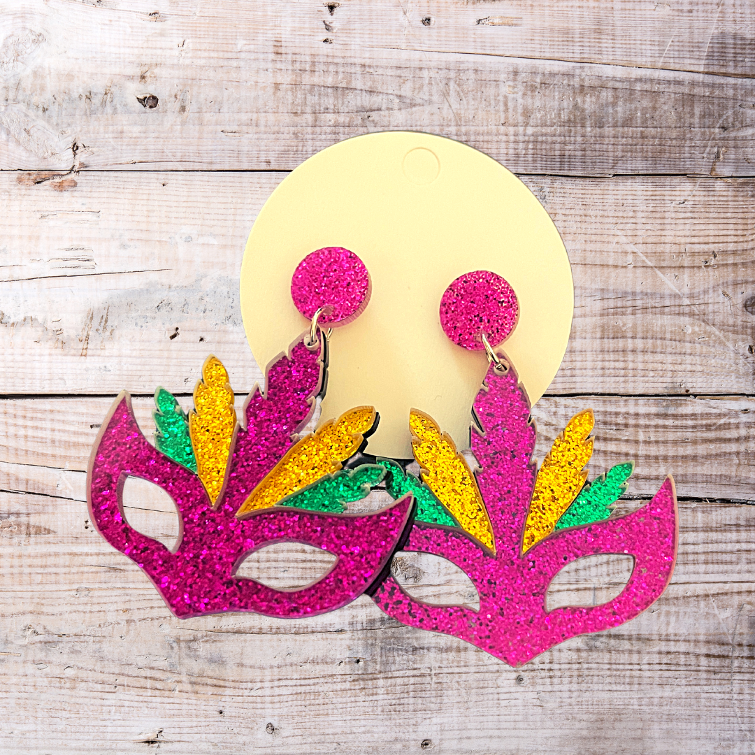 Mardi Gras Mask Earrings