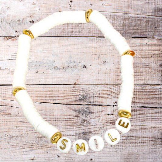 SMILE Heishi Bead Bracelet