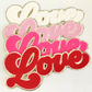 Love / XOXO in Chenille Light Pink