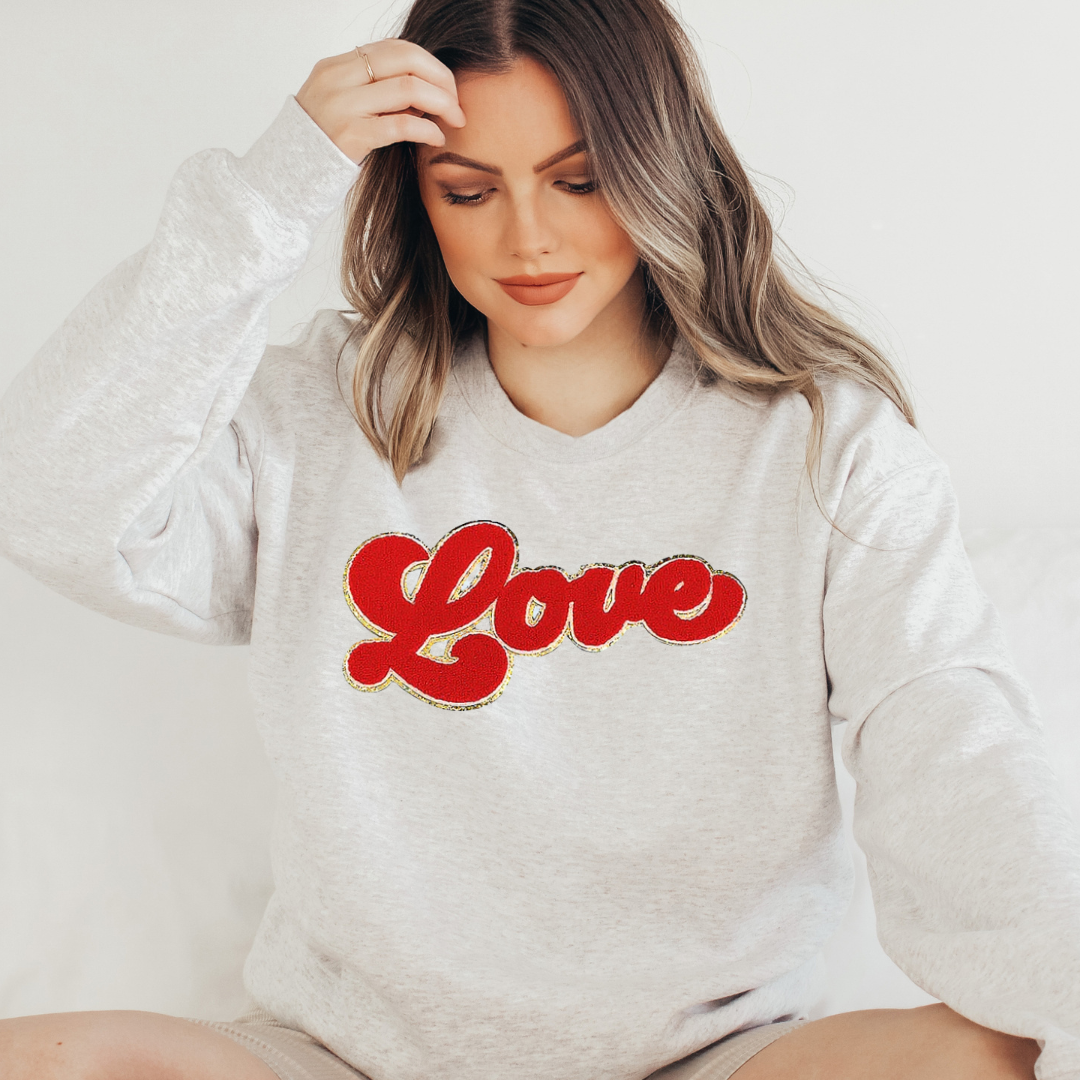 Love / XOXO in Chenille Red