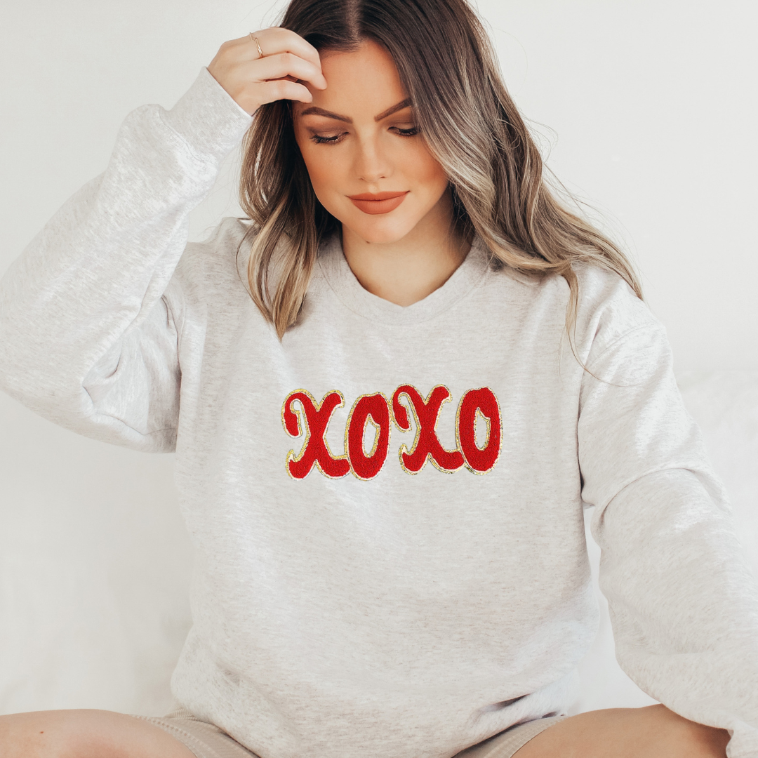 Love / XOXO in Chenille Red